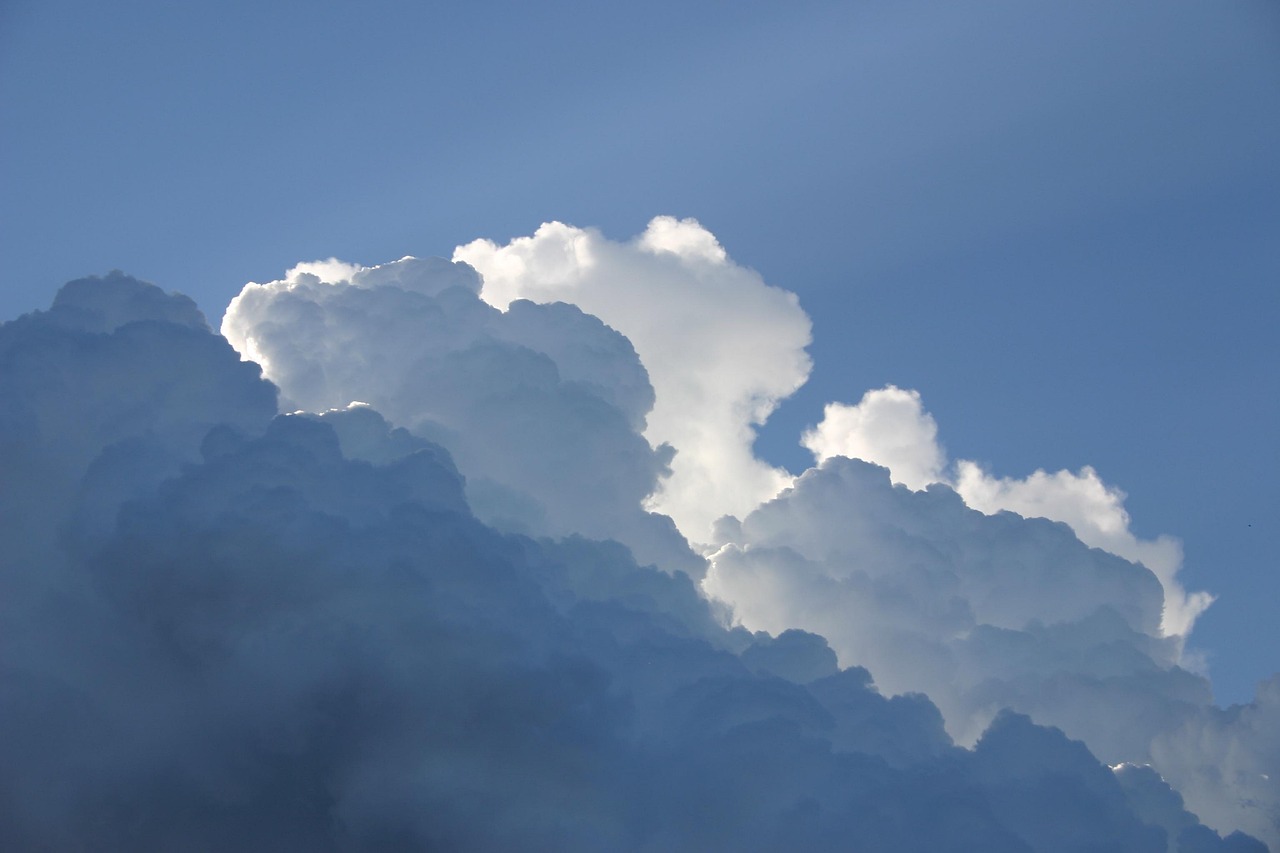 Blue sky with clouds
